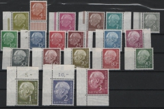BRD, 1954, Mi.- Nrn.: 177- 196, Der Heuss- Satz, **, viele vom Sr. / Ur. / ER! In dieser Form selten!