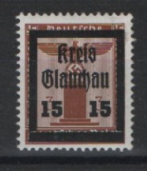 D. - OST, Lokalausgaben, Glauchau, 1945, Mi.- Nr.: 21y! **! Selten!