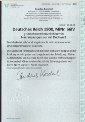 DR, Germania- Reichspost, Mi.- Nr.: 66, Type IV, */ungebraucht, akt. FA Kroschel VP / VPEX; e+...! Kabinettstück! Selten!