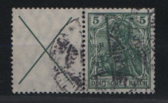 DR, Germania Friedensdruck, 1910, Zusammendrucke, Mi.- Nr.: W 1.1, gestempelt! akt. FA Kroschel VPeV: e +e Selten!