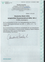 DR, Germania Friedensdruck, 1910, Zusammendrucke, Mi.- Nr.: W 1.1, gestempelt! akt. FA Kroschel VPeV: e +e Selten!