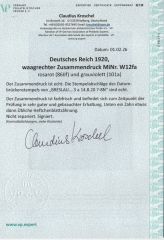 DR, Germania, 1920, Zusammendrucke, Mi.- Nr.: W12fa, gestempelt, akt. FA Kroschel VPeV/ VPEX, e + ...! Bedarfsstück! Selten!