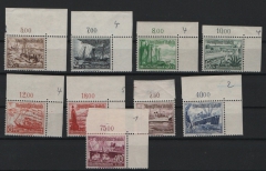 III. Reich, 1937, Mi.- Nr.: 651- 659, **, je kl. Falzrest am Or.. rs. , aber hoch dekorativ! Selten!
