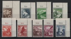III. Reich, 1938, Mi.- Nr.: 675- 683, **, je kl. Falzrest am Or., aber hoch dekorativ! Selten!