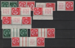 III. Reich, 1933, Lot Zusammendrucke, Mi.- Nrn.: K 17- WZ 11, Fridericus! **! Seltenes Lot!