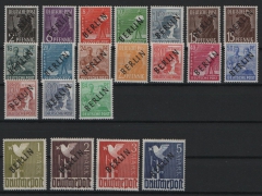 Berlin, 1948, Mi.- Nrn.: 1- 20, kpl., Der Schwarz- Aufdruck- Satz, **, je tiefstgeprüft Schlegel BPP! Selten!