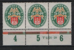 DR / Weimar, 1928, Mi.- Nr.: 425 Y (3x) + + Ur. mit HAN, **, Wappenausgabe! Selten!