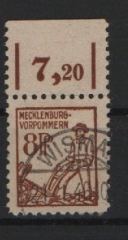 SBZ, MVP, 1945, Mi.- Nr.: 15 b, mit OR, gestempelt, tiefgeprüft Kramp BPP! Selten!