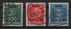 DR / Weimar, 1927, Mi.- Nrn.: 407- 409, gestempelt, kpl. Satz! Je tief(st)gepr. Schlegel BPP! Selten! Qualitätssatz!