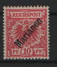 Dt. Kolonien, Marianen, 1899 / 1900, Mi.- Nr.: 3 I, *! Signiert! Selten!
