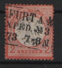 Dt. Kaiserreich, Brustschilder, 1873, Mi.- Nr.: 8, gestempelt! Geprüft Krug BPP! Gutes Bedarfsstück! Selten!