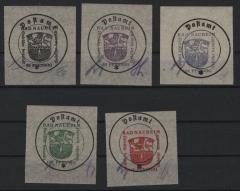 Lockalausgaben, West, 1945, Bad Nauheim, Mi.- Nrn.: 4- 8, **! Luxusqualität! Selten!