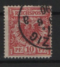 DR, Krone / Adler, 1890, Mi.- Nr.: 47 Dba, gestempelt, tiefgeprüft Wiegand BPP! Gutes Bedarfsstück! Selten!