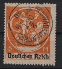 DR, Infla, 1920 / 21, Mi.- Nr.: 136 Type II, gestempelt! Gutes Bedarfsstück! Selten!
