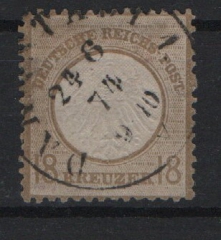 Dt. Kaiserreich, Brustschilder, 1874, Mi.- Nr.: 11 FZL, gestempelt! Signiert / geprüft Richter!! Seltenes Kabinettstück!