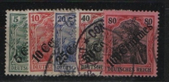 DAP Türkei, 1908, Mi.- Nrn.: 48- 52, gestempelt! Selten!