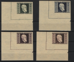 Österreich, 1946, Mi.- Nrn.: 772 B- 775 B, **, kpl. Satz, je vom ER- lu., sehr selten!