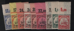 Dt. Kolonien, Samoa, 1900 / 01 + 1915 / 19, Mi.- Nrn.: 10- 15 + 20- 22 (je vom / mit Or.!), **! Selten!