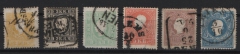 K. & K. Österreich, 1859, Mi.- Nrn.: 10 II- 15 II, je gestempelt, in Kabinett- Luxusqualität, selten!
