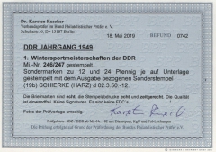 DDR, 1949, Mi.- Nrn.: 246 + 247, je auf Briefstück und ESST! Luxusqualität! Sehr selten!