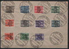 III. Reich / Dt. Bes. Zara, 1943, Mi.- Nrn.: 1-11 (+ Extras), gestempelt auf Unterlage! FA Brunel VPEV: e+e! Sehr selten!