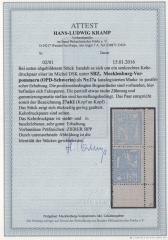 SBZ- MVP, 1945, Mi.- Nr.: 27 a KI, **, Fotoattest Kramp BPP: echt + ..., Prachtstück! Top- Rarität!