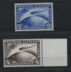 DR / Weimar, 1930, Mi.- Nrn.: 438- 39X, Die Süd- Amerikafahrt, **, FA Schlegel BPP; e+e! Luxussatz! Sehr selten!