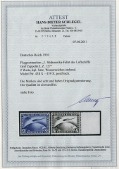 DR / Weimar, 1930, Mi.- Nrn.: 438- 39X, Die Süd- Amerikafahrt, **, FA Schlegel BPP; e+e! Luxussatz! Sehr selten!