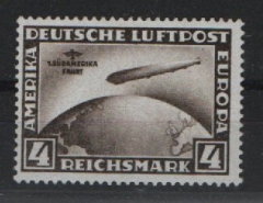 DR / Weimar, 1930, Mi.- Nrn.: 439 Y, Die 4 RM. Süd- Amerikafahrt, **, tiefstgeprüft Schlegel BPP; e+e! Luxusstück! Sehr selten!