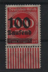 DR, Infla, 1923, Mi.- Nr.: 289 F, **, FA Dr. Oechsner BPP: e + e! Luxusstück! Sehr selten! Große Rarität der Inflazeit!