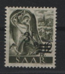 Saarland, 1947, Mi.- Nrn.: 229 Y I F II! **! Urdruck! FA Geigle BPP! Echt und einwandfrei! Große Rarität des Saarlandes!