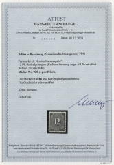 Kontrollrat, 1946, Mi.- Nr.: 920 c (!), **, akt. Befund Bernhöft + Fotoattest Schlegel BPP! Luxusstück, sehr selten!