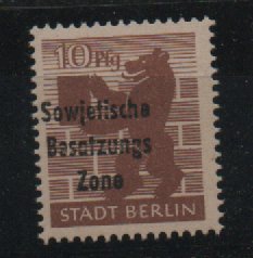 SBZ, Allgemeine Ausgaben, 1948, Mi.- Nr.: 203 b wbz, **, akt. FA Dr. Ruscher BPP, echt und einwandfrei! Luxusstück!