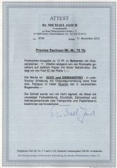 SBZ, Provinz Sachsen, 1945, Mi.- Nr.: 79 Y b, **, Fotoattest Dr. Jasch BPP: echt und einwandfrei! Luxusstück!