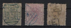 China, 1885, Mi.- Nrn.: 4- 6, gestempelt, in Kabinett- Prachqualität, Selten- Sehr selten!
