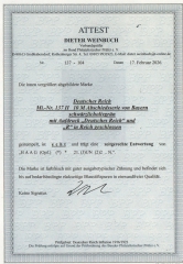 DR, Infla, 1920 / 21, Mi.- Nr.: 137 Type II, gestempelt! Akt. FA Weinbuch BPP: e+ ...., e! Gutes Bedarfsstück! Sehr selten!