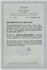 Thüringen, 1946, Bl. 4 a y, **, mit Fa Ströh BPP: echt + einwandfrei, Luxusstück!