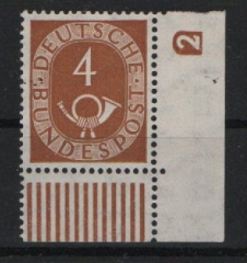 BRD, 1951, Mi.- Nr.: 124 (Er. + DZ!), **! Selten!