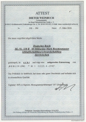 DR, Infla, 1923, Mi.- Nr.: 330 BP, gestempelt, Luxusstück, akt. Attest Weinbuch BPP: echt und einwandfrei! Sehr selten!
