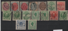 Dänisch- Westindien, ca. 1900- 1920, kl. Lot div. Marken, (*) / gestempelt,  Kabinett- Pracht, seltenes Gebiet!