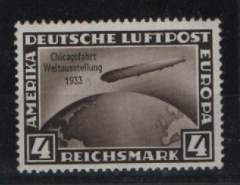III. Reich, 1933, Mi.- Nr.: 498, 4 RM Chicagofahrt, **,  tiefgeprüft Schlegel BPP! Selten!