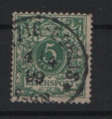 Krone / Adler, 1899, Mi.- Nr.: 46 cz, gestempelt, tiefgeprüft Wiegand BPP! Gutes Bedarfsstück! Selten!
