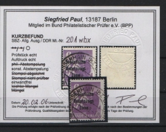 SBZ, Allgem. Ausgaben, 1948, Mi.- Nr.: 201 wbx, gestempelt, K.- Befund Paul BPP; e+e! Luxusstück! Selten!