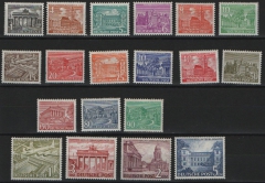 Berlin, 1949, Mi.- Nrn.: 42- 60, **, Der Bautensatz, kpl. Satz.