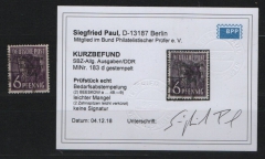 SBZ, Allgemeine Ausgaben, 1948, Mi.- Nr.: 183 d , gestempelt, Befund Paul BPP, echt + ...! Gutes Bedarfsstück! Selten!