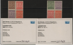 SBZ, West- Sachsen, 1945, Mi.- Nrn.: HZ 10 + 11 , **, 2x K.- Befund Schulz BPP: e + e! Luxusstücke! RR!