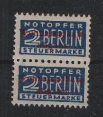 FRZ- Württemberg- H., 1949, Mi.- Nrn.: ZZM, 2a BAZa + 2aBBZa, Typenpaar, **, je tiefstgeprüft Straub BPP! Luxusstück!