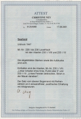 Saarland, 1947, Mi.- Nrn.: 226I- 238I, je vom Or /Sr.! **!Kpl. Urdruck- Satz, FA Ney BPP + akt. FA Geigle BPP! Echt und einwandfrei!