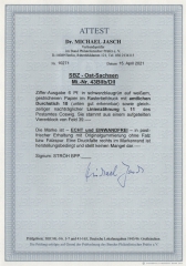 Ost- Sachsen, 1945, Mi.- Nr.: 43 BIIb / DII, **, akt. Fotoattest Dr. Jasch BPP: echt + einwandfrei! Luxusstück!