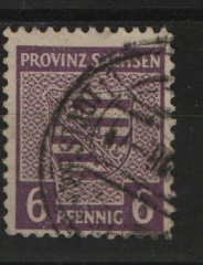 SBZ, Provinz Sachsen, 1945, Mi.- Nr.: 69 AXa, gestempelt, tiefstgeprüft Dr. Jasch BPP! Luxusstück!
